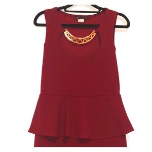 Burgundy dress